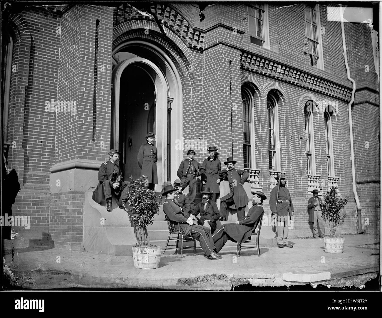Officers, group at Headquarters Stock Photo Alamy