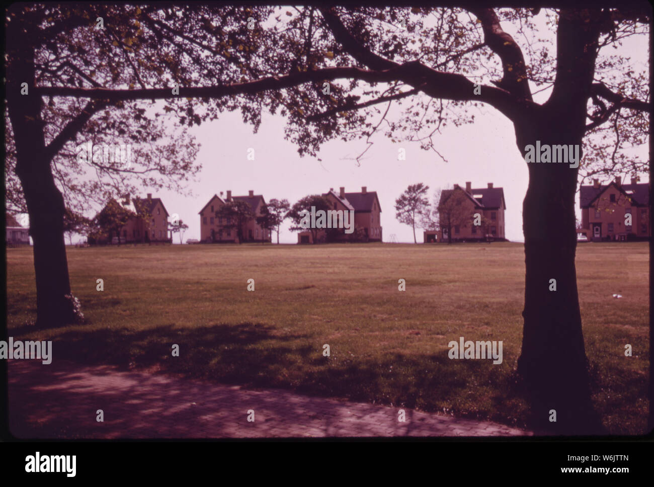 PART OF HISTORIC FORT HANCOCK'S OFFICERS ROW AT SANDY HOOK Stock Photo Alamy
