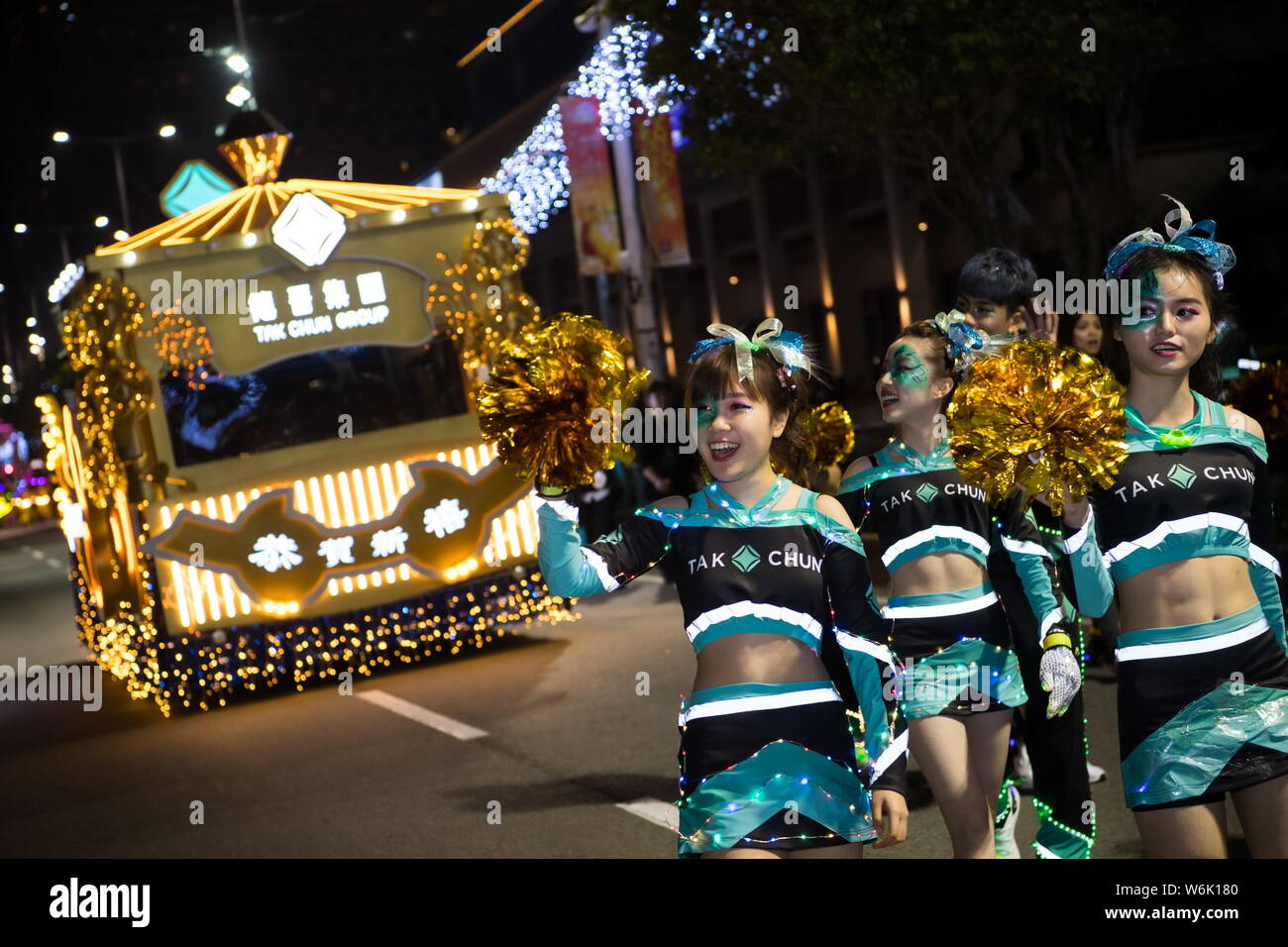 Performers take part in a parade to celebrate the Chinese Lunar New ...
