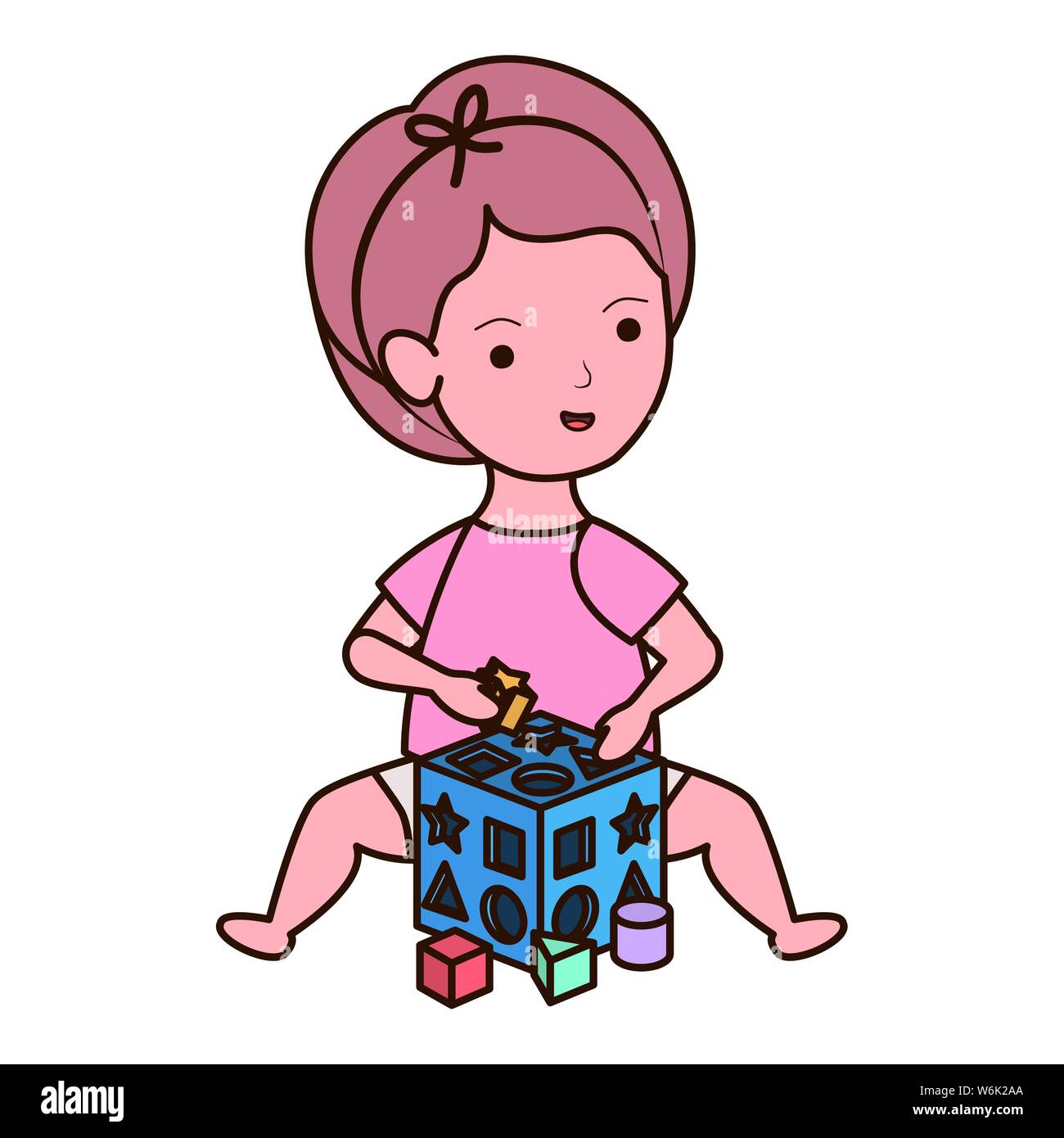 Isolated baby girl design vector illustration Stock Vector Image & Art ...