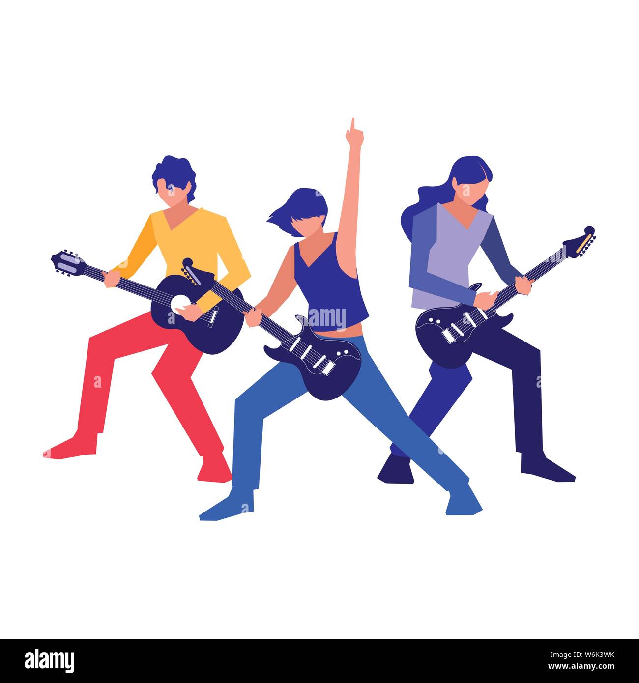 musicians people playing instrument orchestra design vector ...