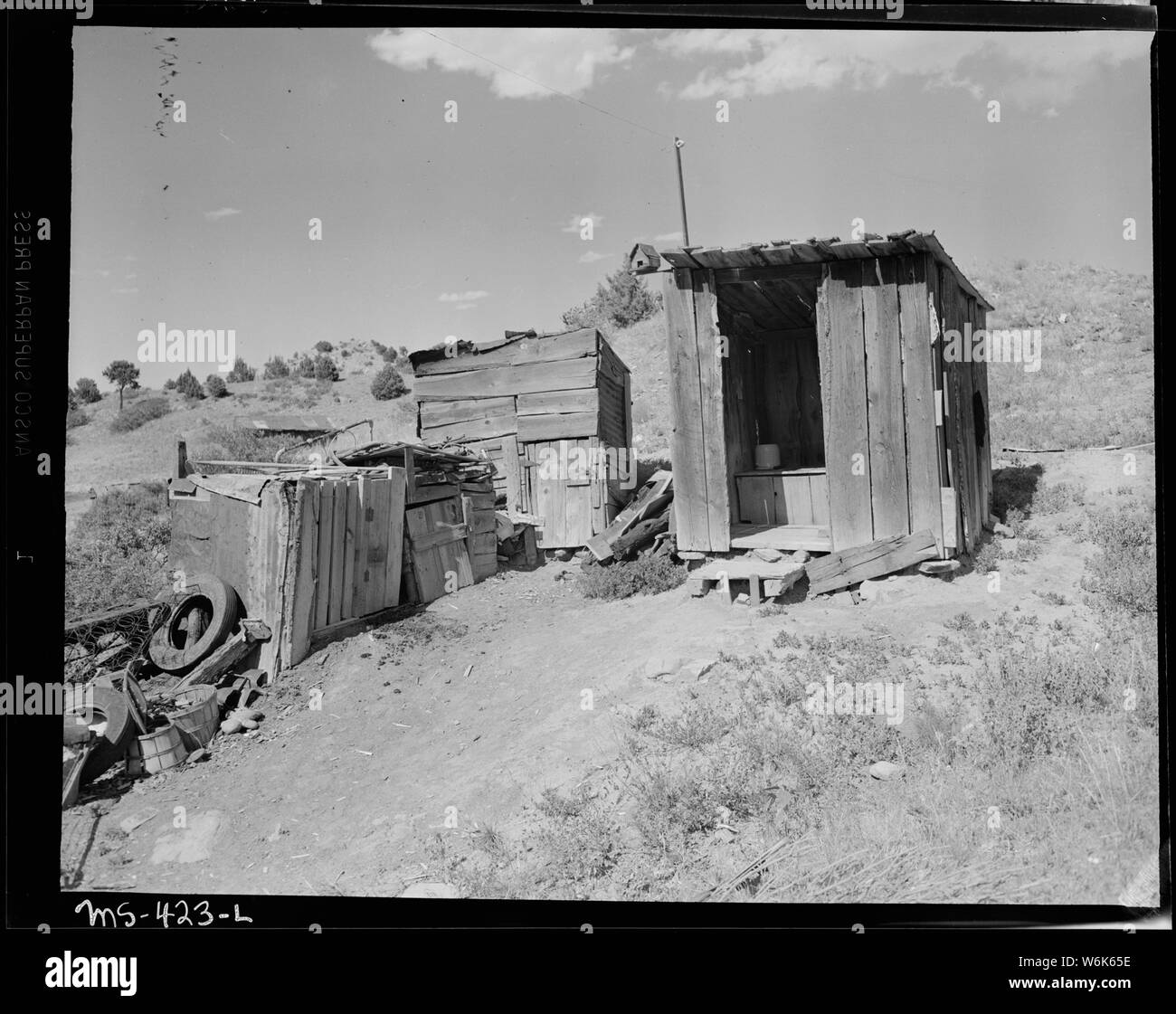 Privy and outbuildings of home of Mr. Camillogasperetti, old miner, who lives in company housing