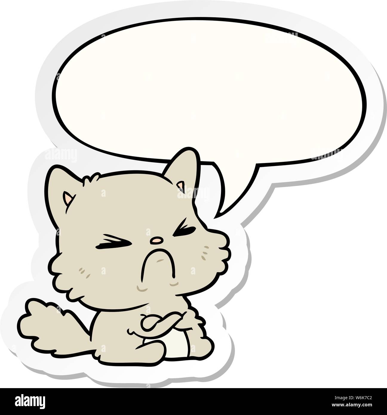 Angry cute cat' Sticker