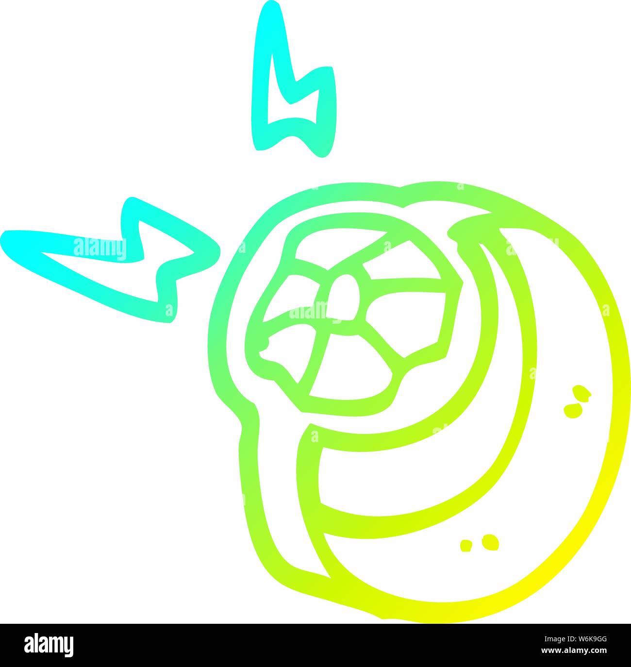 Cold Power Drawing cold gradient line drawing of a cartoon magical power ring Stock Vector ...