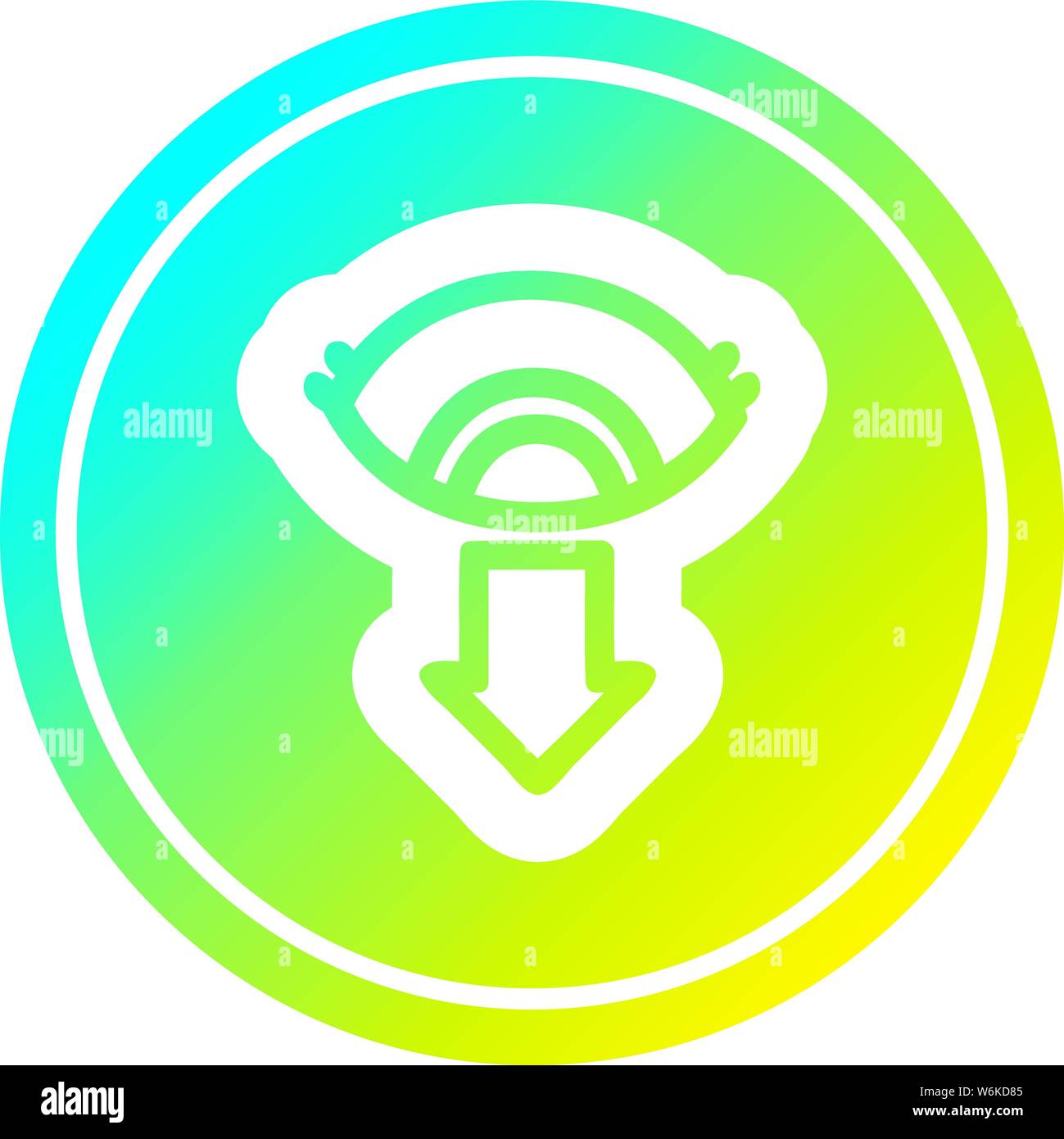 staring eye circular icon with cool gradient finish Stock Vector Image ...