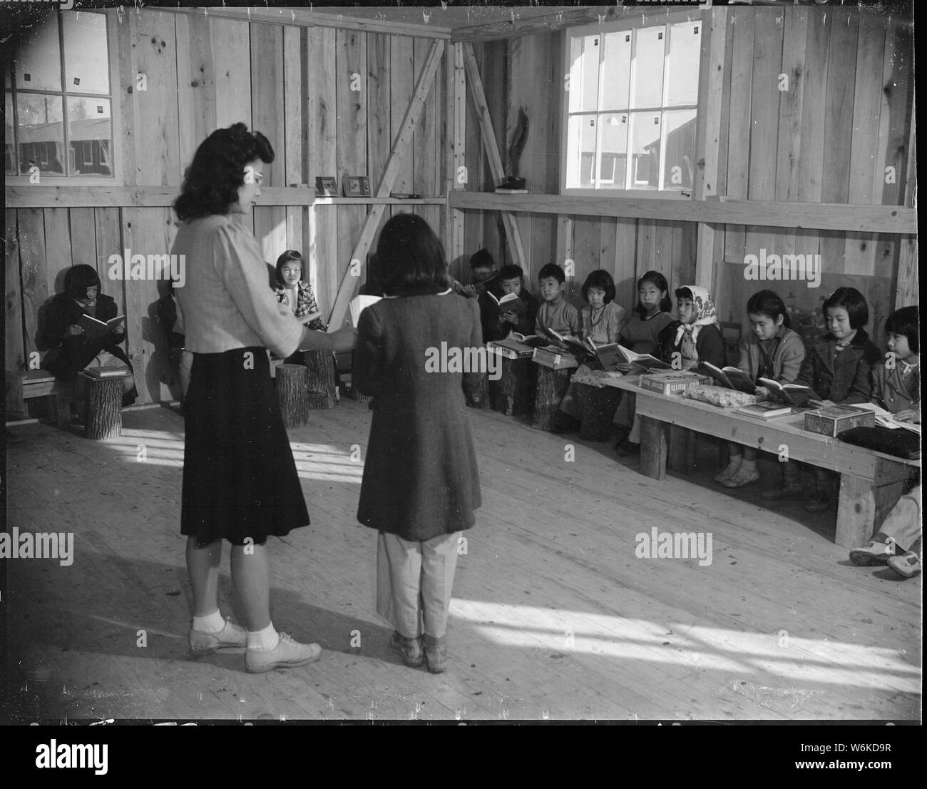 Rohwer Relocation Center, McGehee, Arkansas. Tokie Inouye, teacher. The
