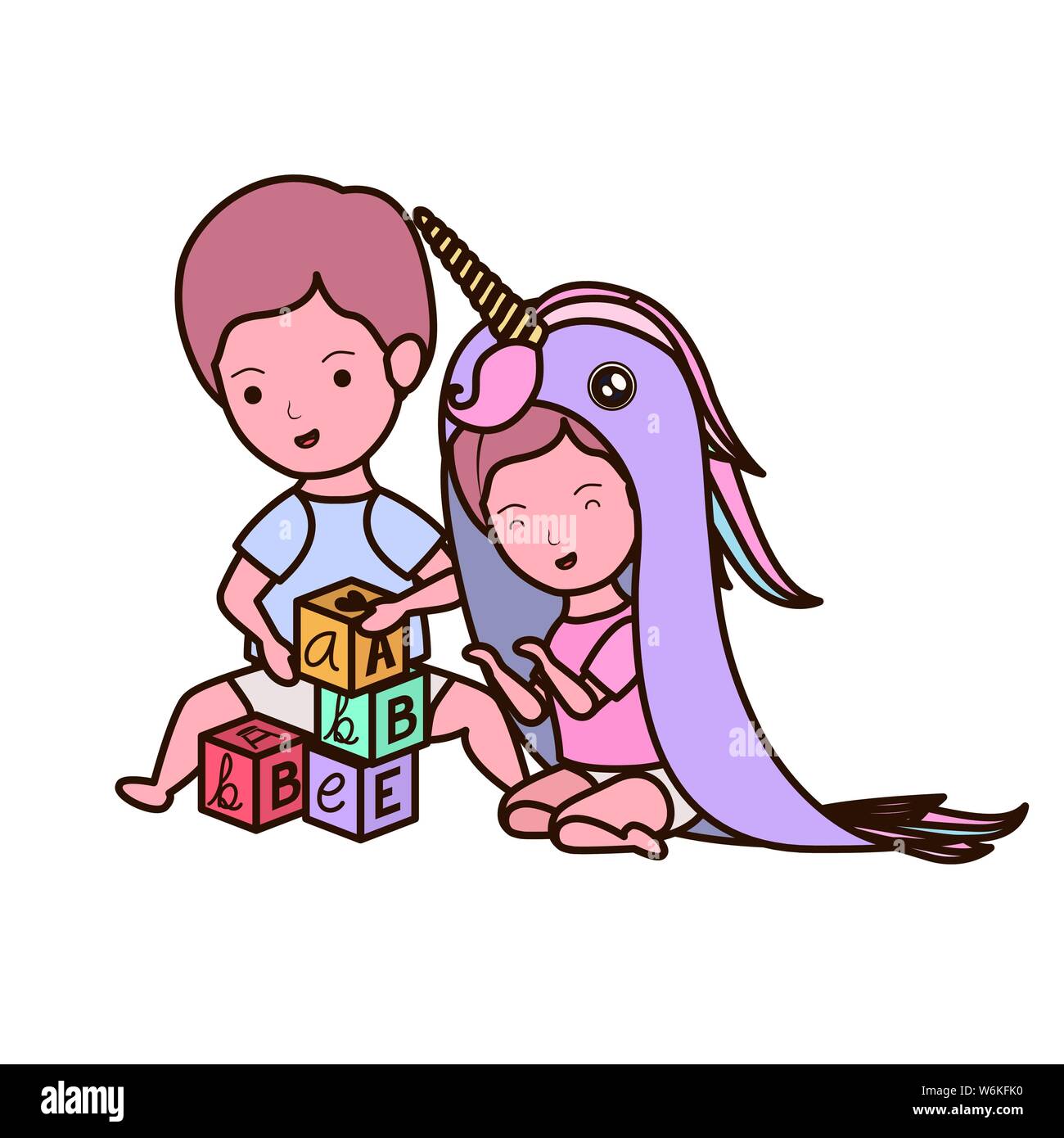 Isolated baby boy and girl design Stock Vector Image & Art Alamy