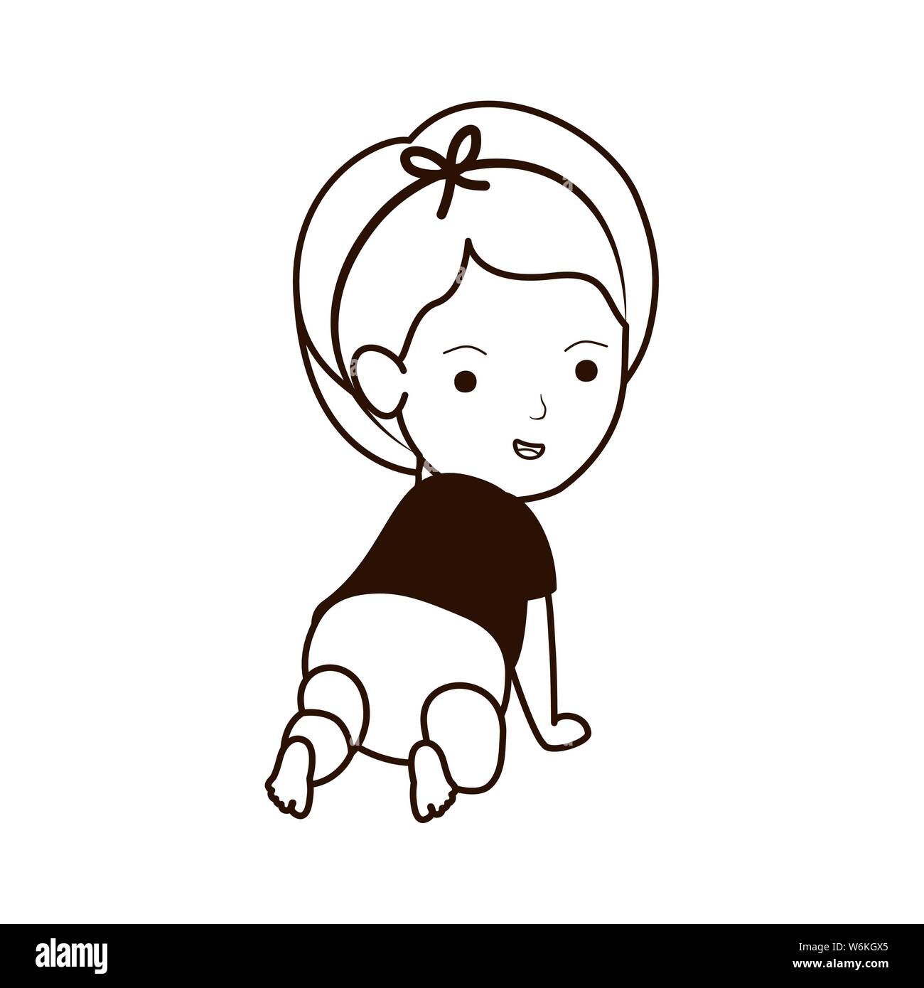 Isolated baby girl design vector illustration Stock Vector Image & Art ...