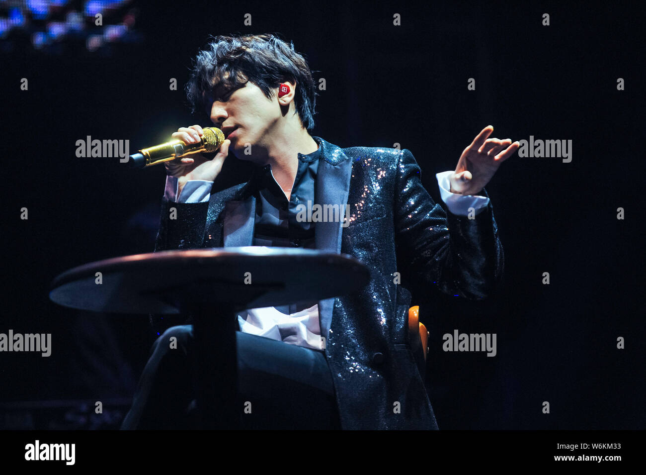 South Korean actor and singer Jung Yong-hwa of the rock band 