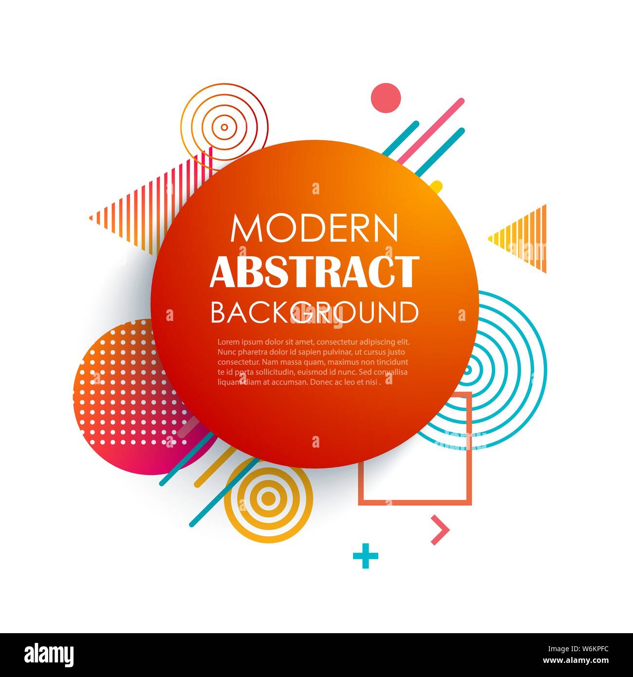 Abstract red circle geometric pattern design and background. Use for modern design, cover, template, decorated, brochure, flyer. Stock Vector