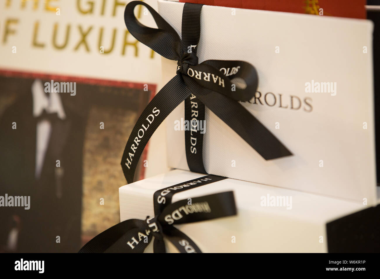 Gift boxes at Harrolds department store, Collins Street, Melbourne