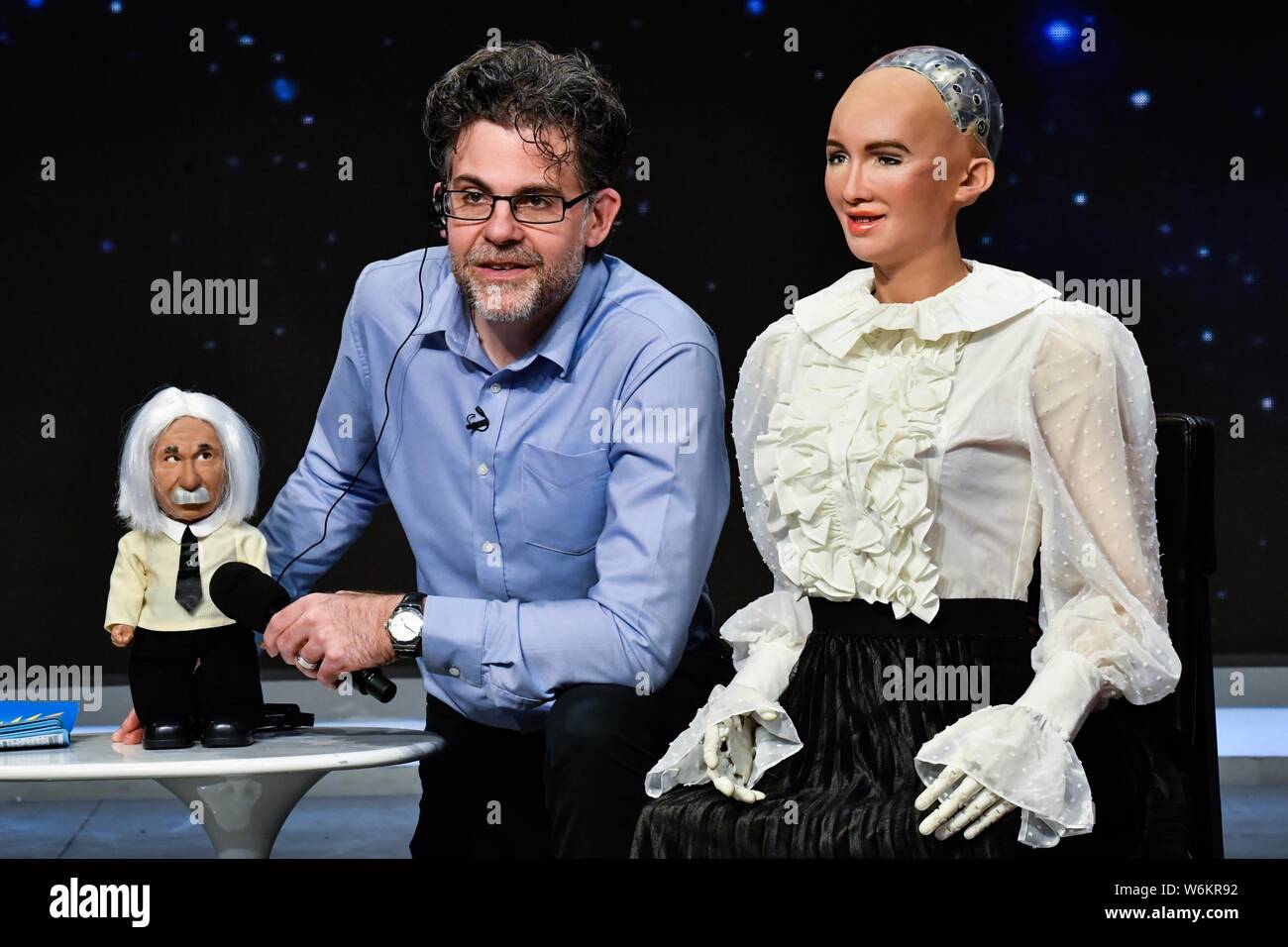 American roboticist David Franklin Hanson Jr., founder and Chief Executive Officer of Hanson