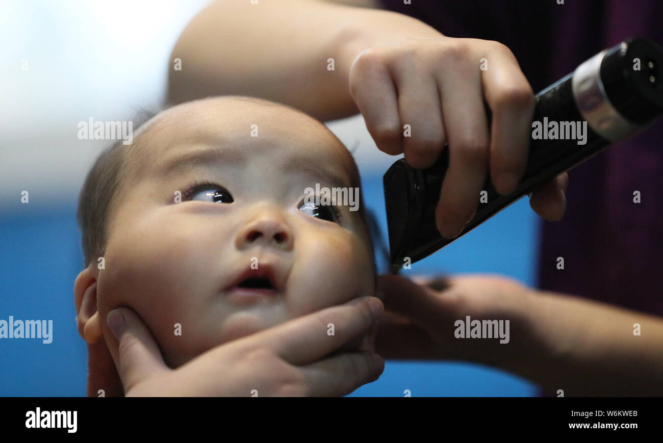 Baby Hair Cut Stock Photos Baby Hair Cut Stock Images Alamy