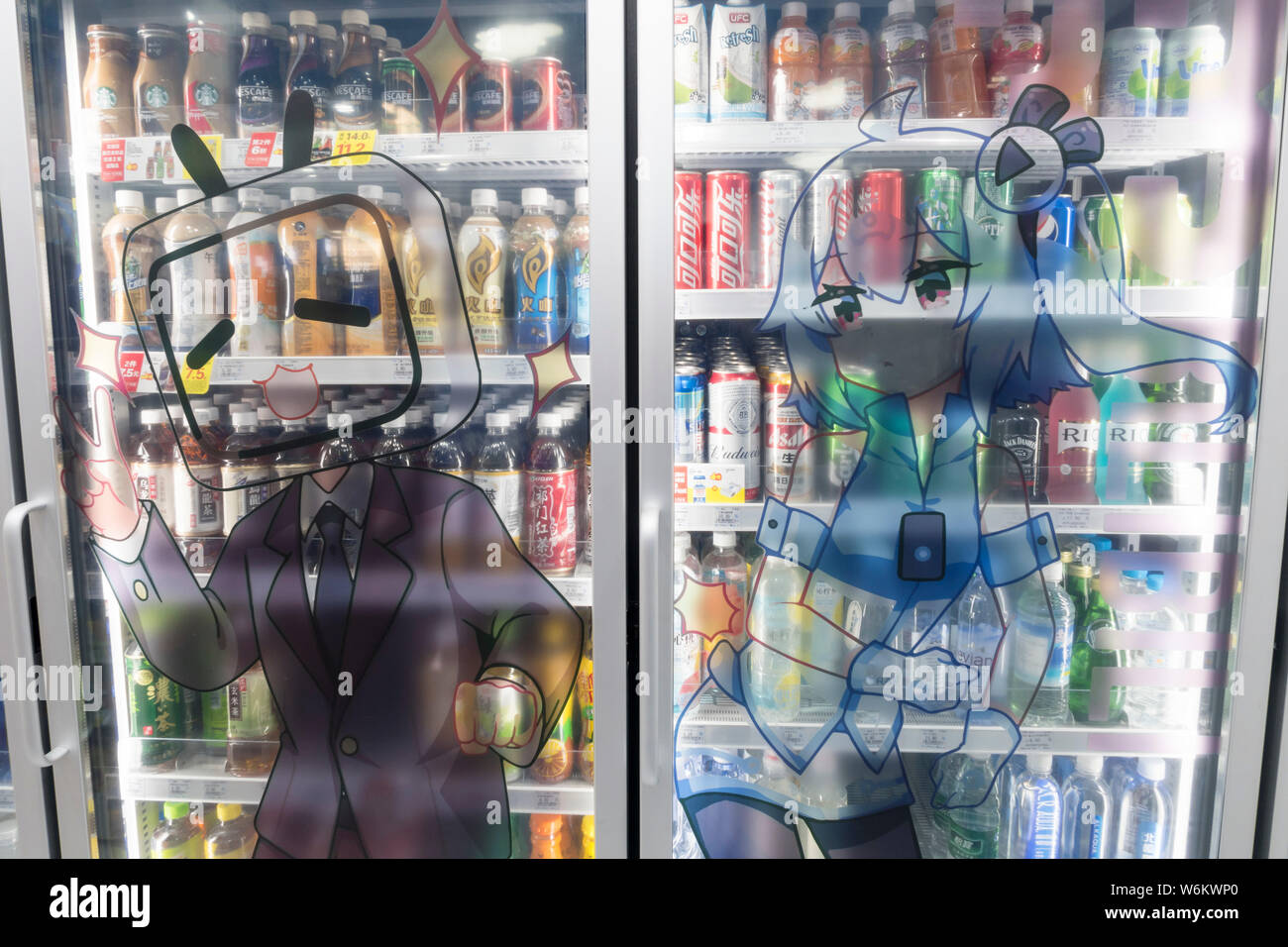 Interior view of Lawson's first convenience store inspired by Bilibili