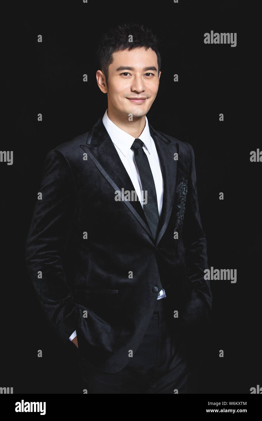 Chinese actor Huang Xiaoming poses for portrait photos during an