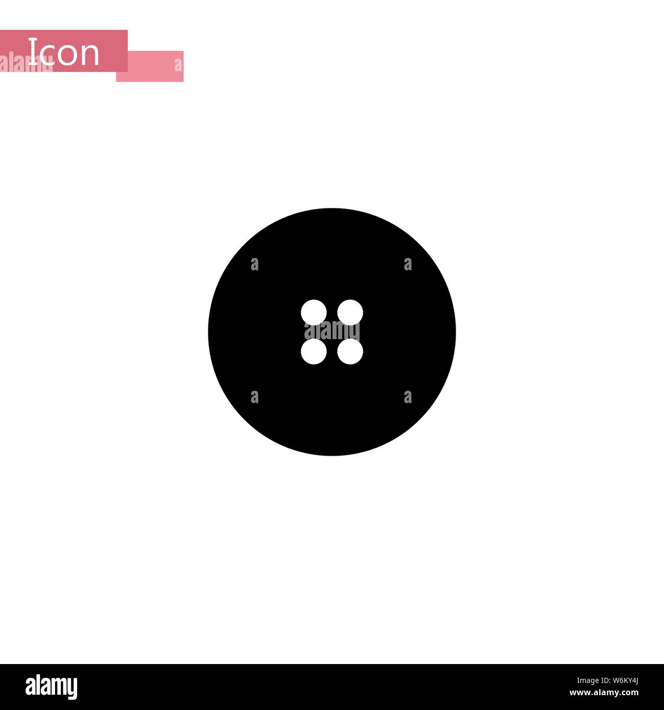Clothing button icon on white background. button vector graphic illustration eps10 Stock Vector