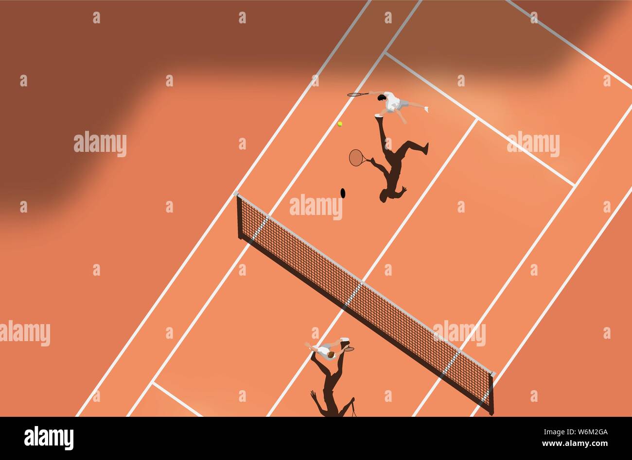 Tennis court illustration Stock Vector Images - Alamy