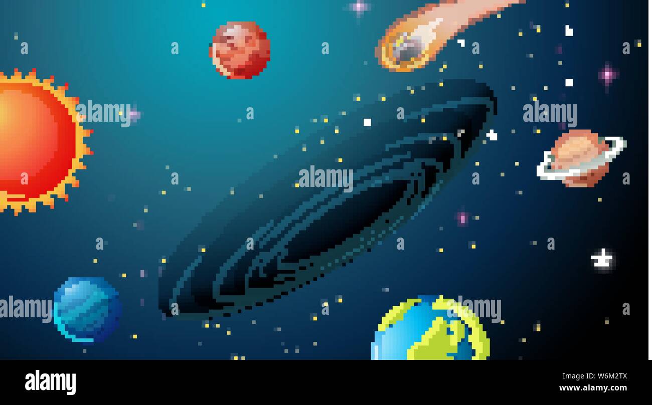 Planets in solar system illustration Stock Vector Image & Art - Alamy