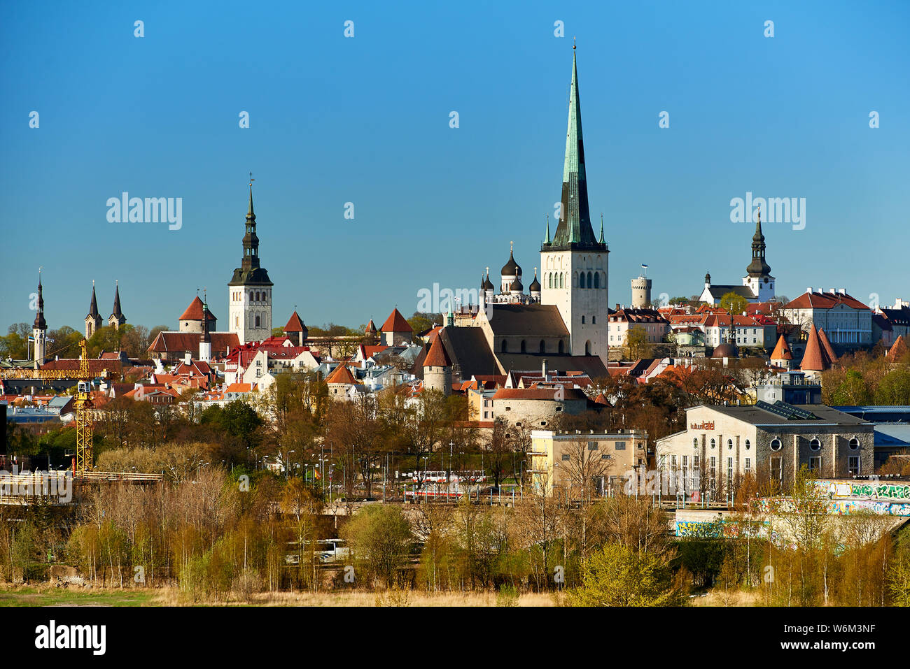 Skyline Of Baltic Capital Of Estonia Tallinn Stock Photo Alamy