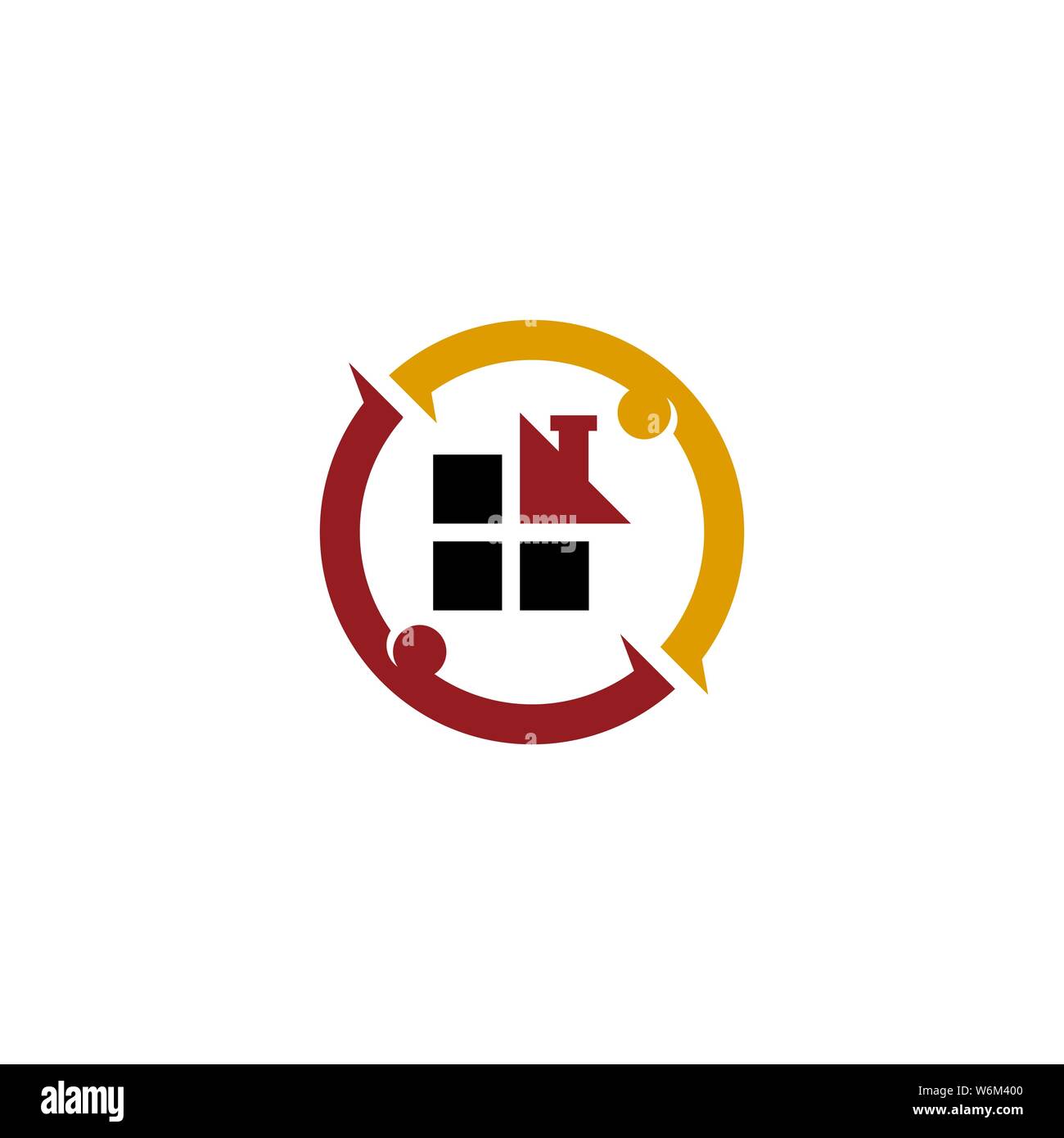 Home House Building Real Estate Property Design Template Vector Stock ...