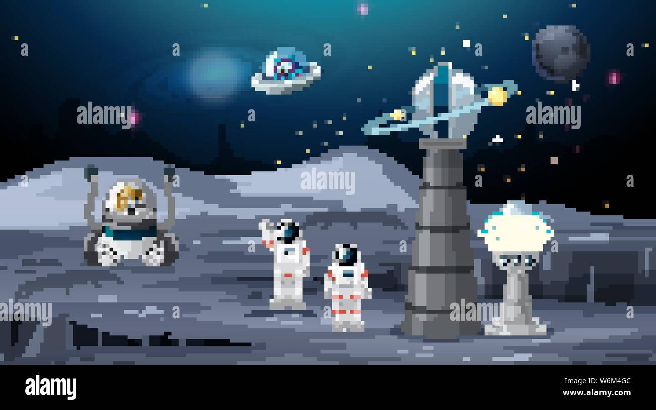 astronauts at a space station Stock Vector Image & Art - Alamy