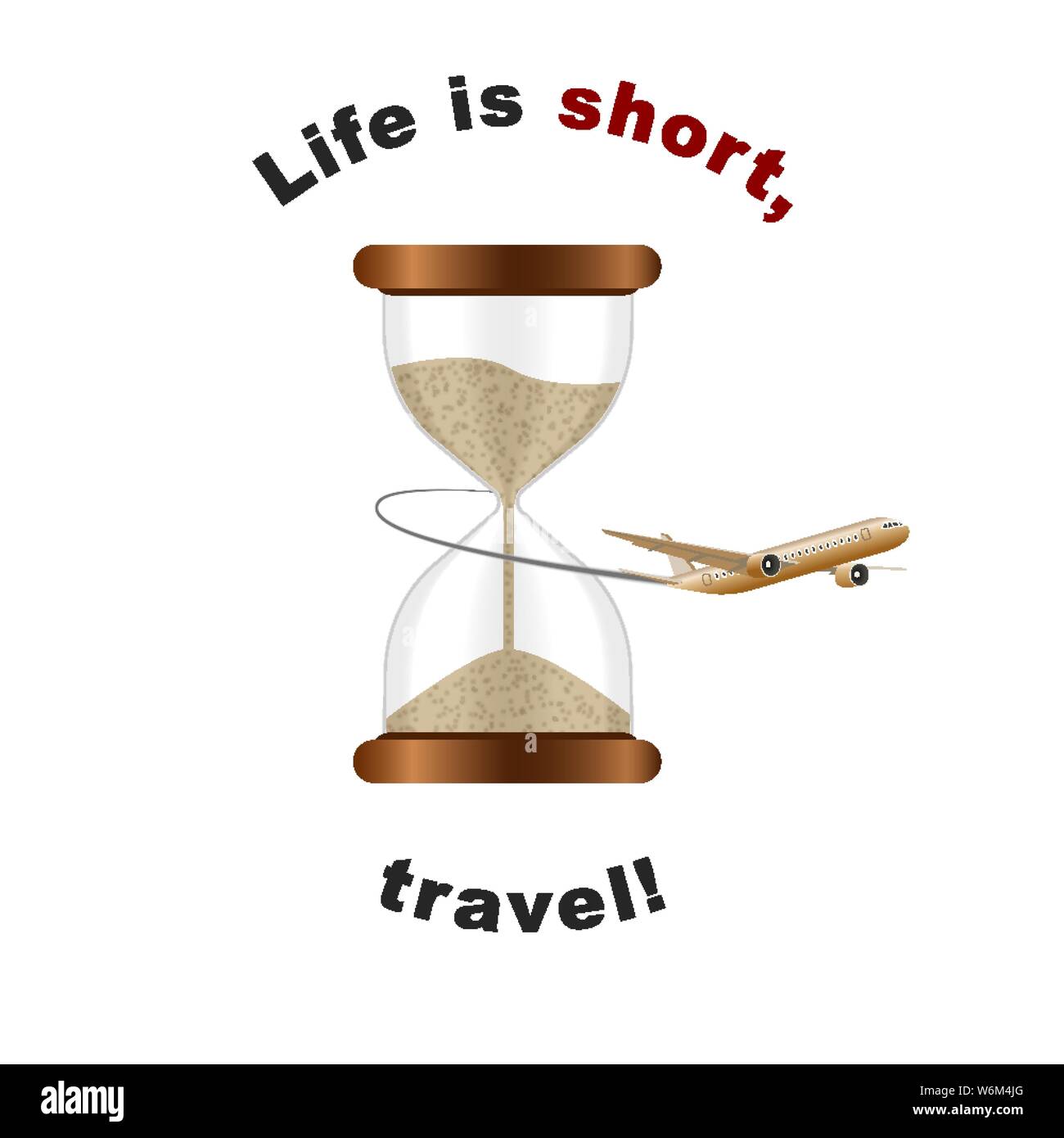 Time to travel. Call to action. Vector Stock Vector