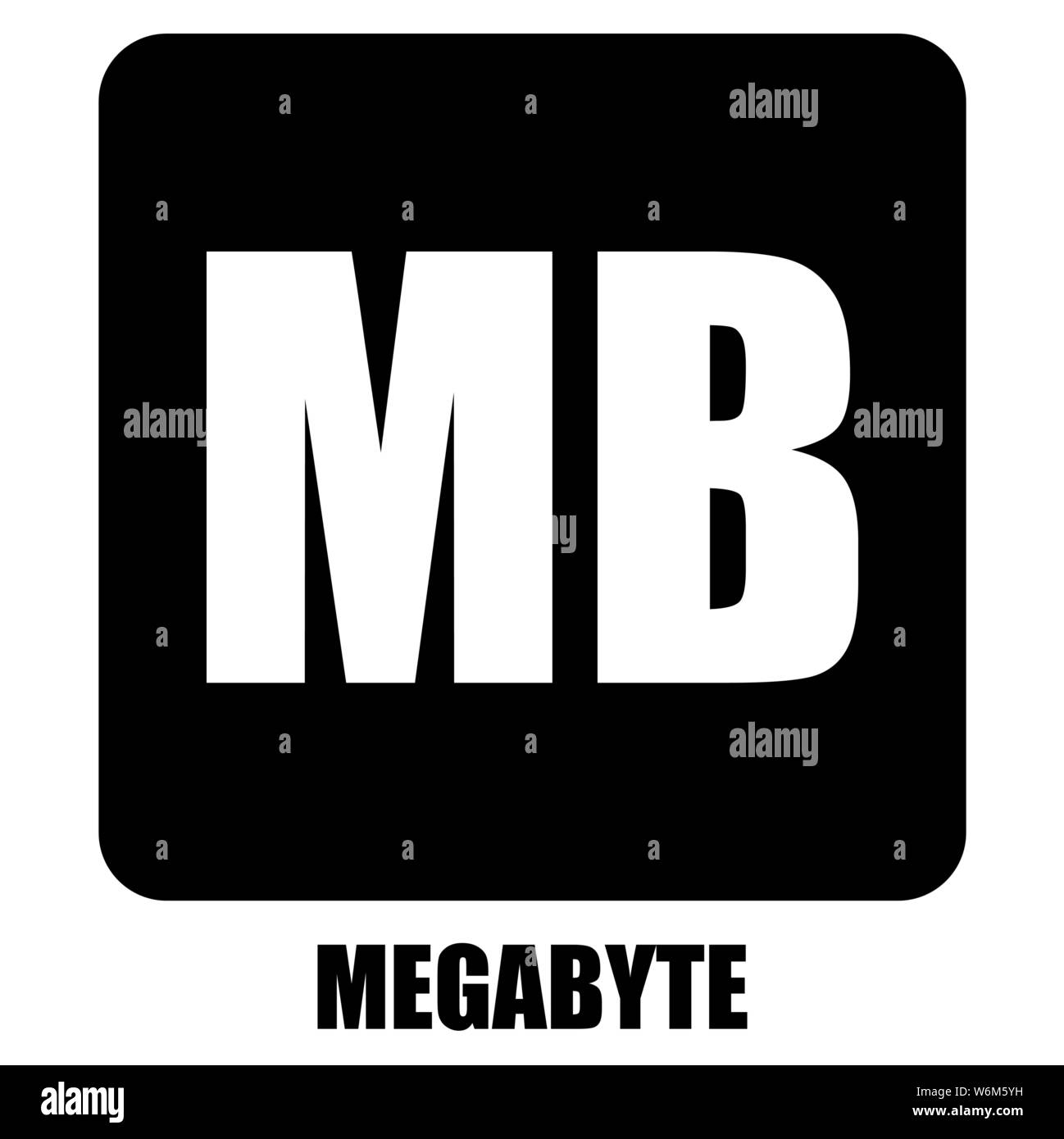 A black and white Magabyte icon illustration Stock Vector Image & Art ...