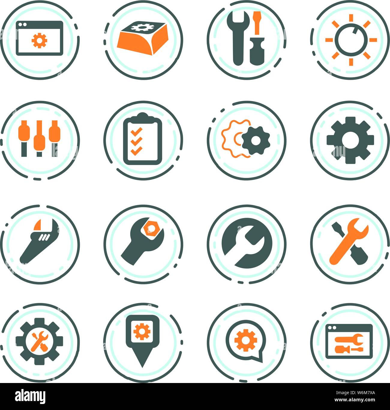 Setting icon set for web sites and user interface Stock Vector Image ...