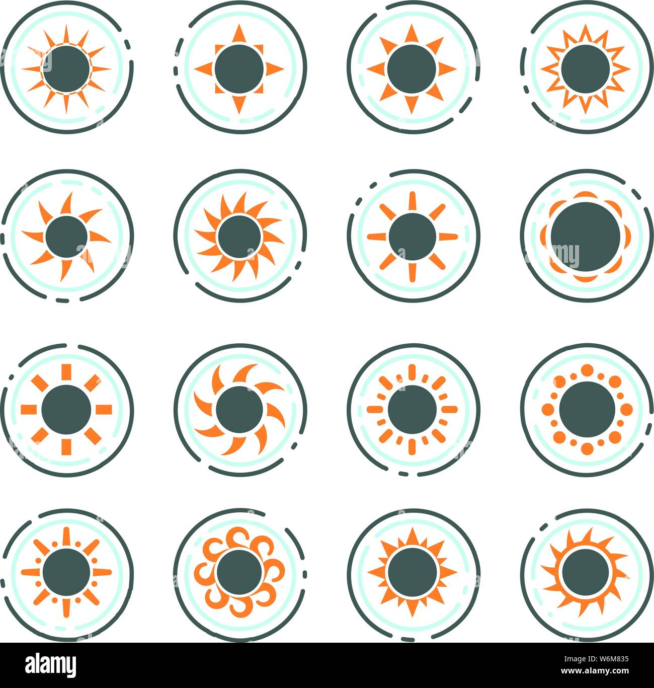 Sun icon set for web sites and user interface Stock Vector Image & Art ...