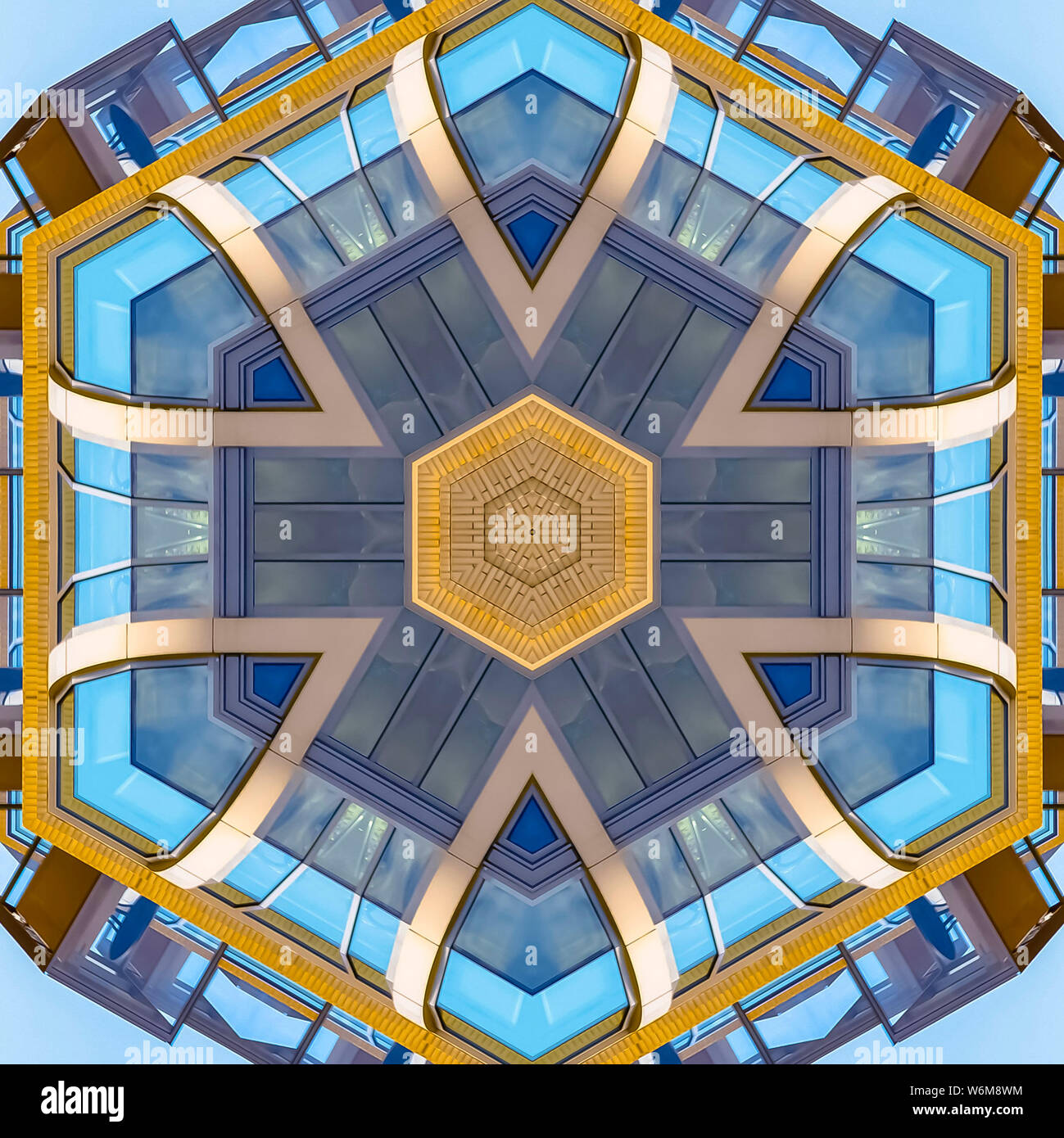 Square Fractal ball made from balconies and decks Stock Photo - Alamy