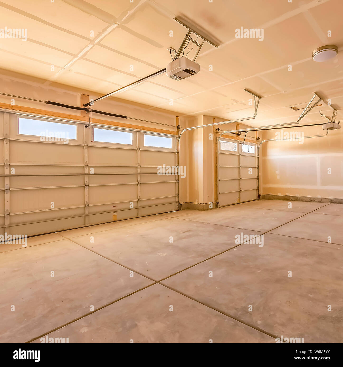 Frame Interior Of The Empty Garage Of A Home With Unfinished