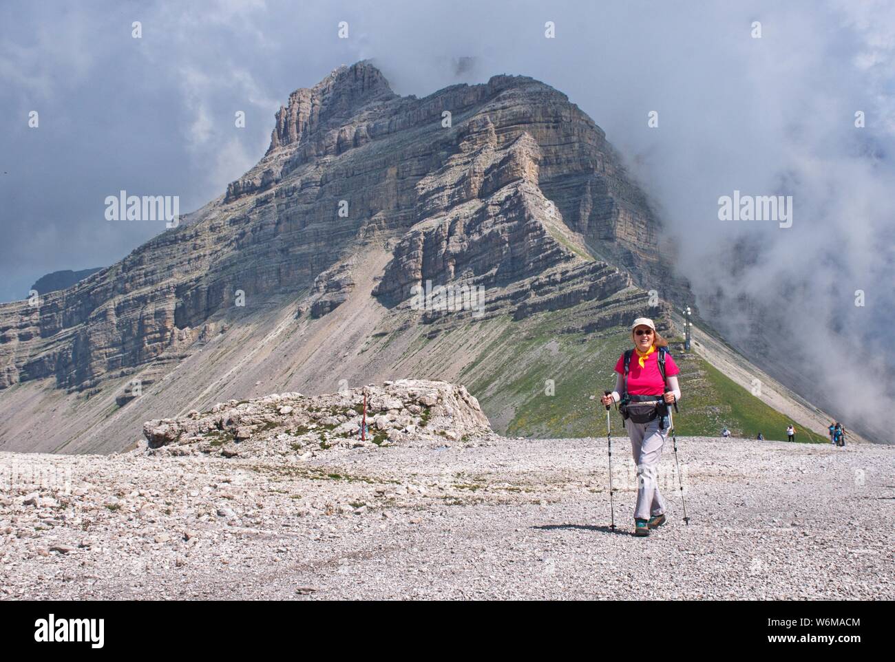 Mature woman adventure mountain hi-res stock photography and images - Alamy