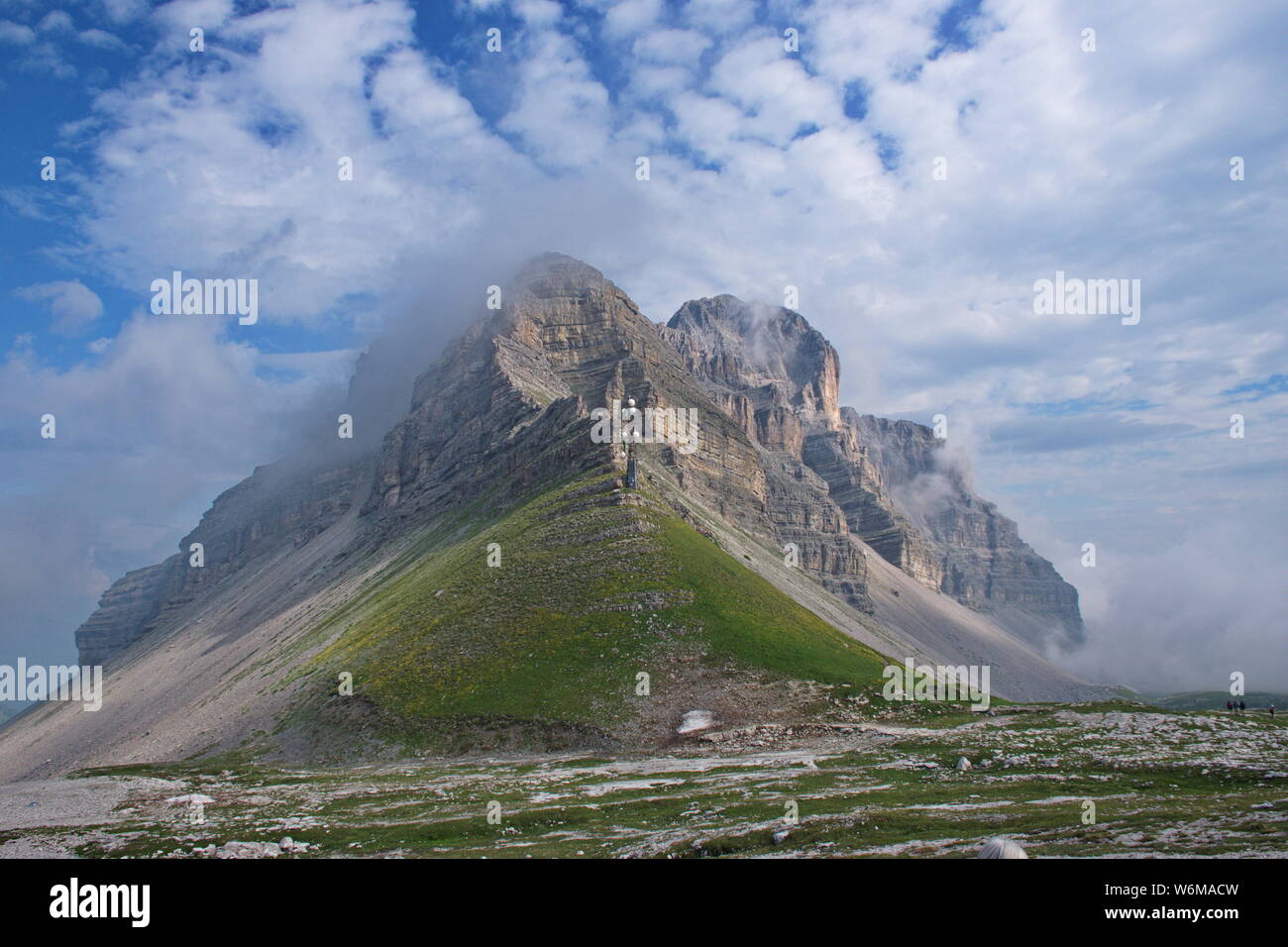 Scenic landscape of Dolomites mountains in Italy. Brenta Dolomites and it's rocky environment Stock Photo