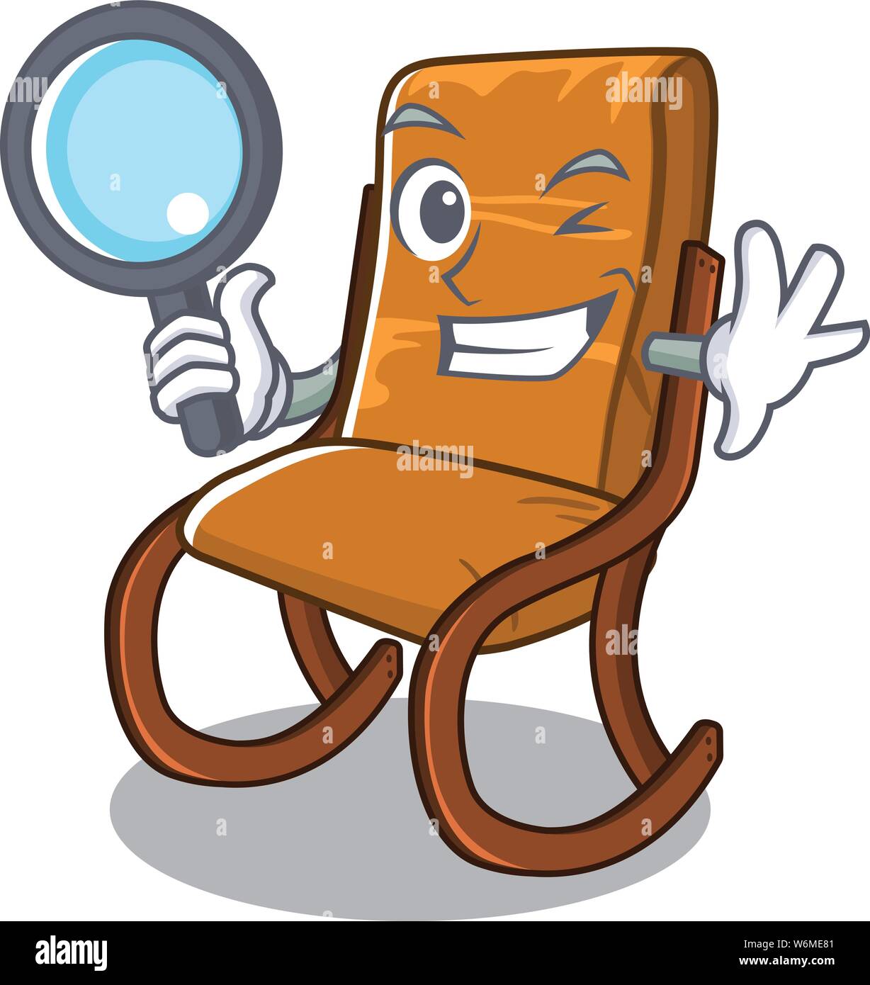 Detective rocking chair isolated in the character Stock Vector Image ...