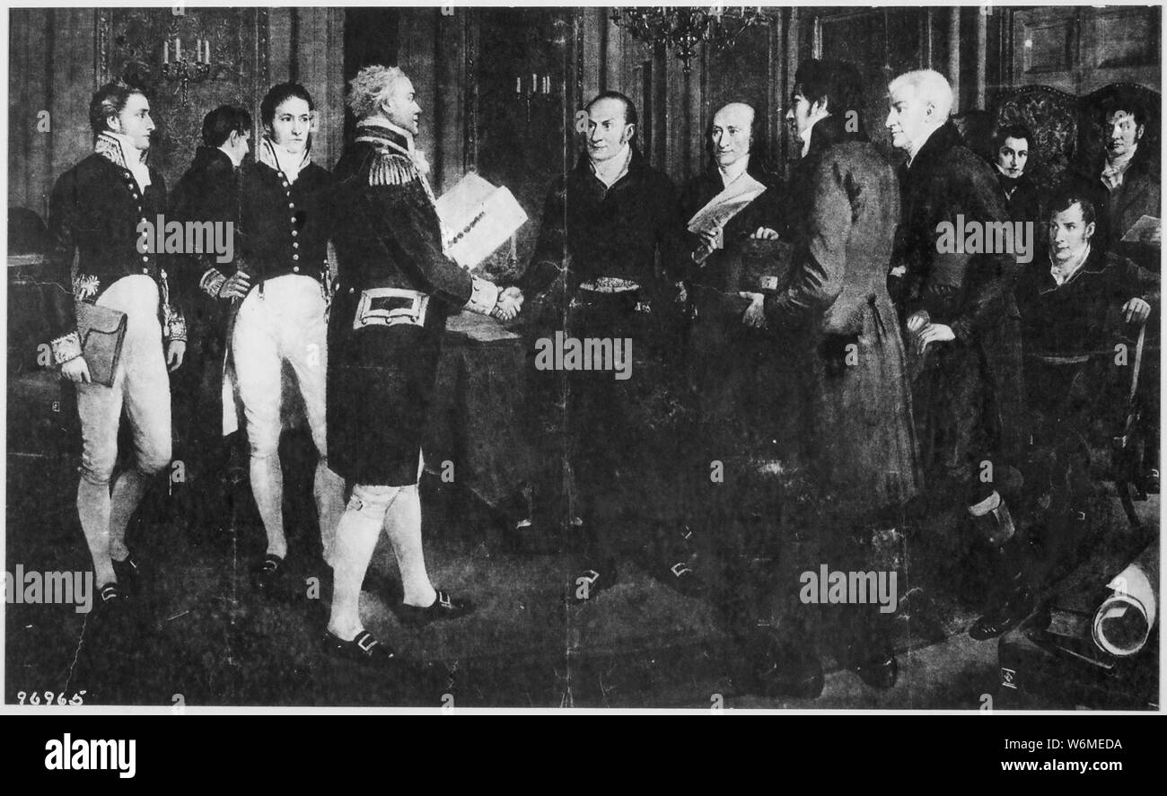 The signing of the treaty of ghent with great britain december 24