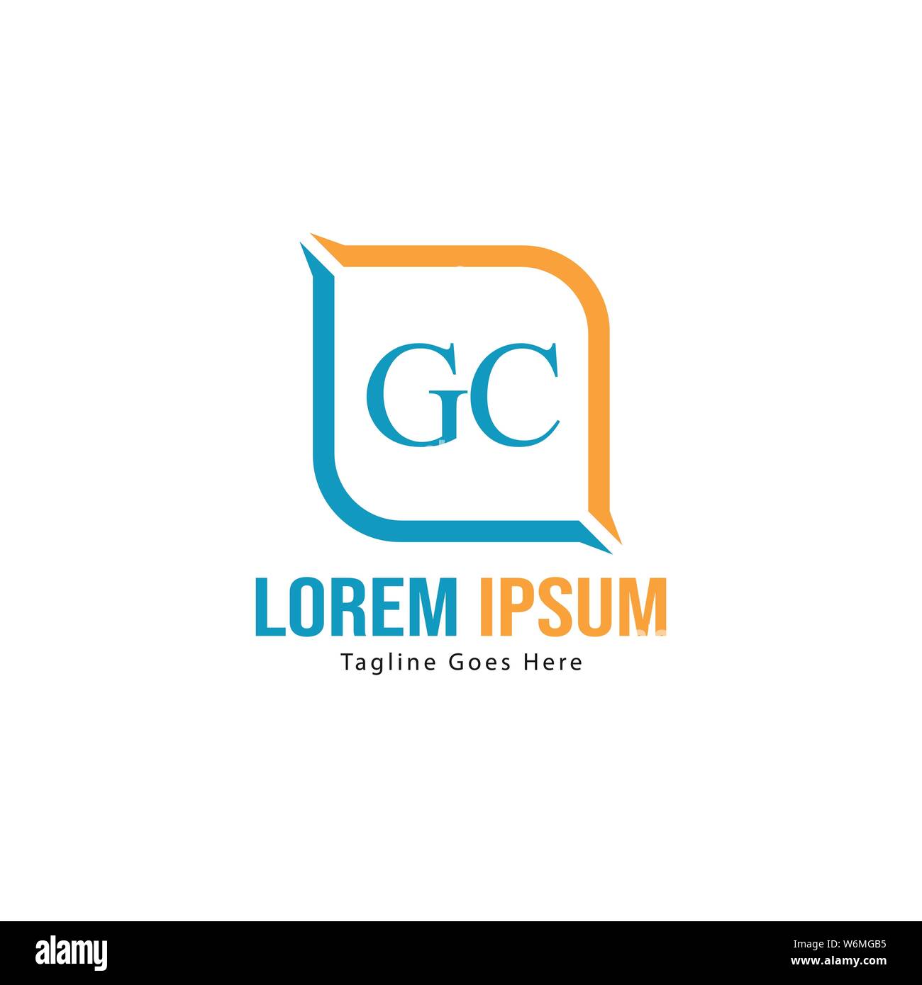 Logo initial letters cg vector vectors hi-res stock photography and ...