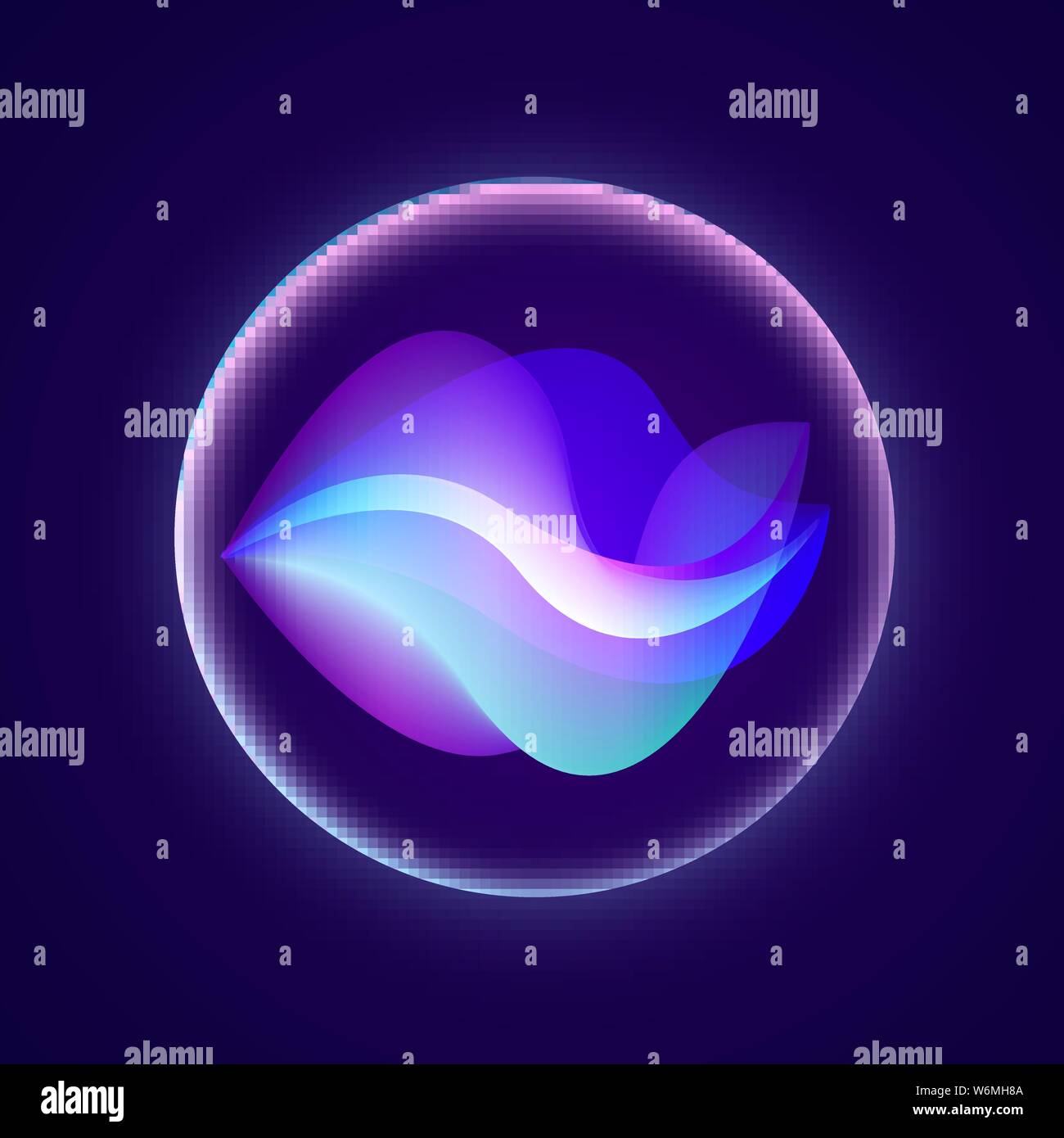 Personal assistant and voice recognition concept gradient. Stock Vector
