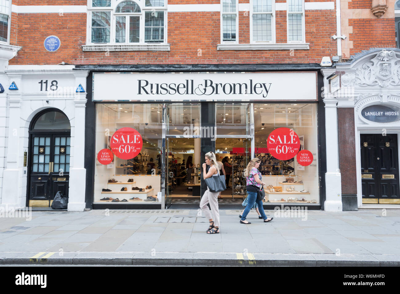 Footwear retailer Russell & Bromley's Long Acre store that is due to be  relocated Stock Photo - Alamy