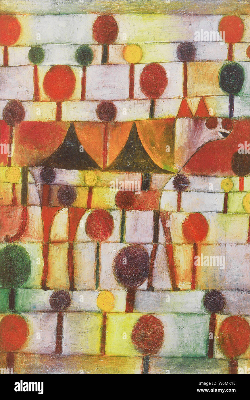 Paul Klee abstract painting ideal for interior decoration Stock Photo