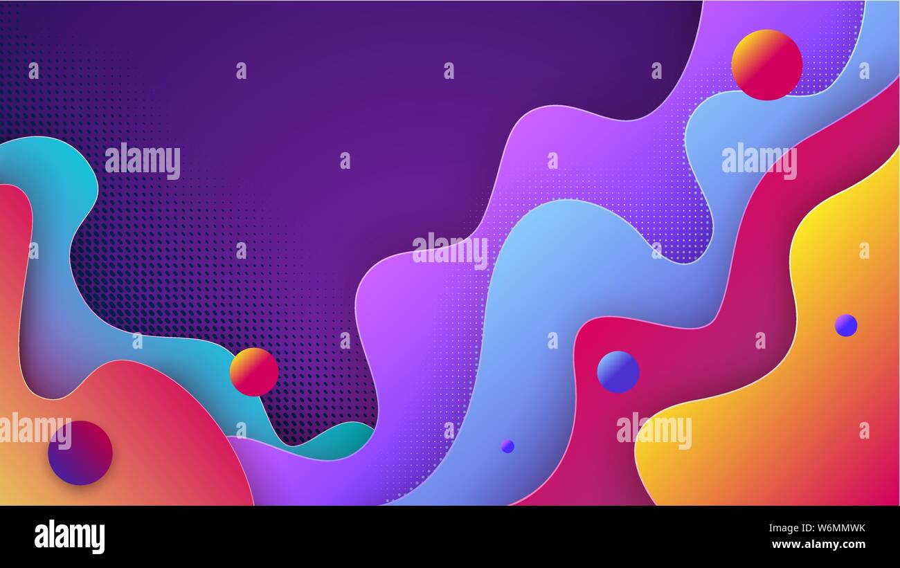 Colorful 3D abstract background with paper cut shapes Stock Vector ...