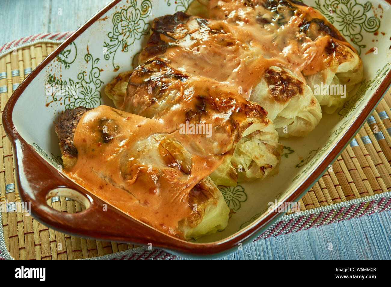 Cabbage Roll Chicken Enchiladas , Mexican food Stock Photo Alamy