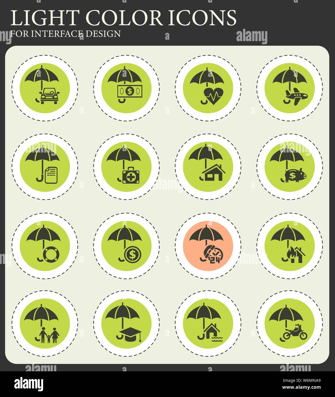insurance web icons for user interface design Stock Vector Image & Art ...