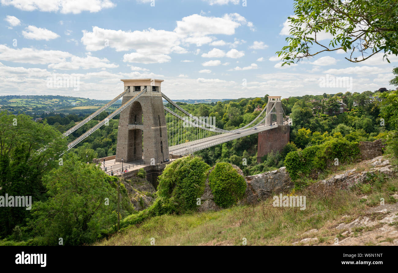 Clifton Suspension Bridge spanning the River Avon, Bristol, United Kingdom Stock Photo