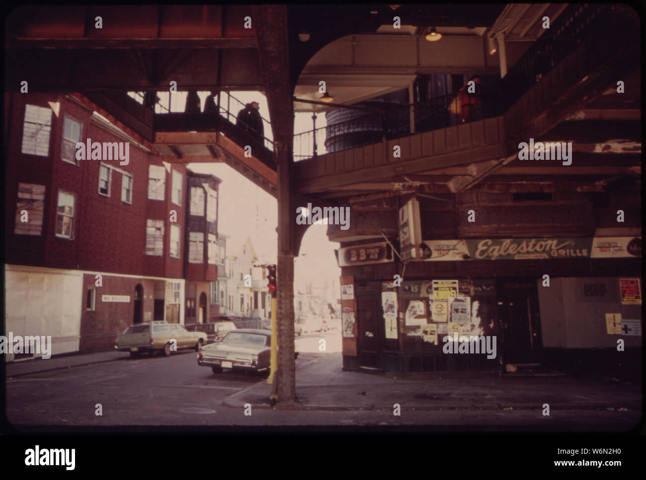 WASHINGTON STREET UNDER THE EL, LOOKING TOWARD EGLESTON SQUARE Stock