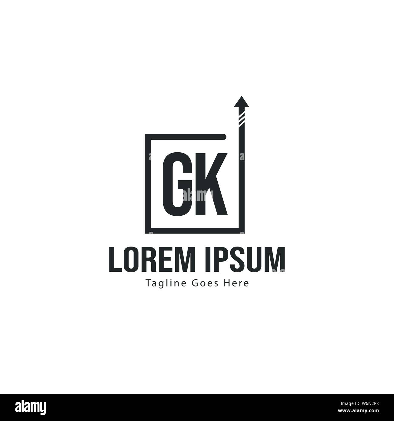 Initial Gk Logo Template With Modern Frame Minimalist Gk Letter Logo Vector Illustration Design Stock Vector Image Art Alamy