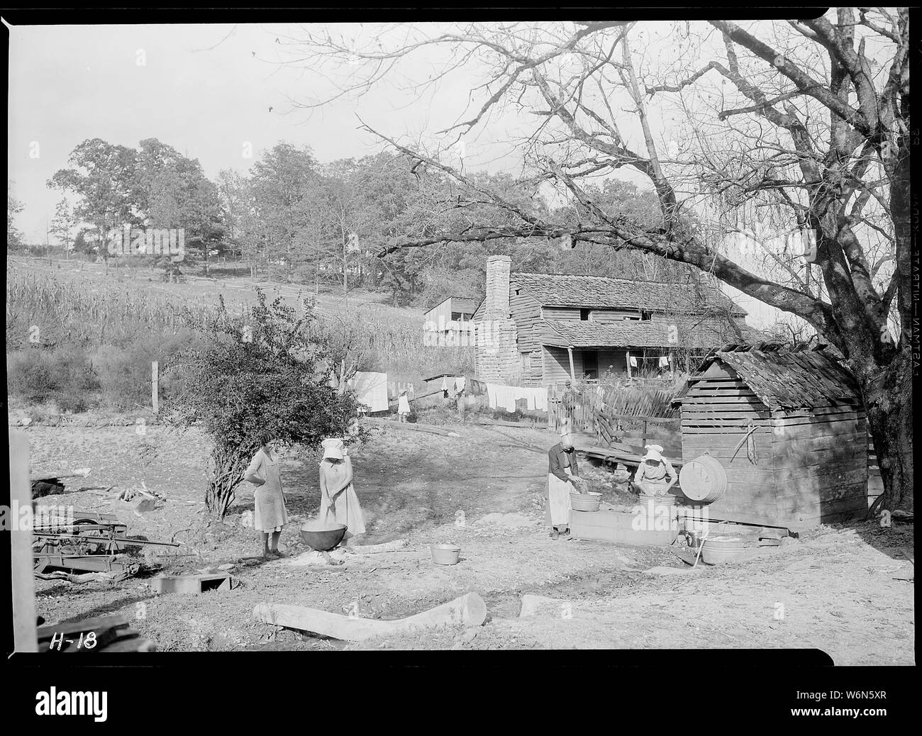 Washday At The Stooksberry Homestead Near Andersonville Tennessee