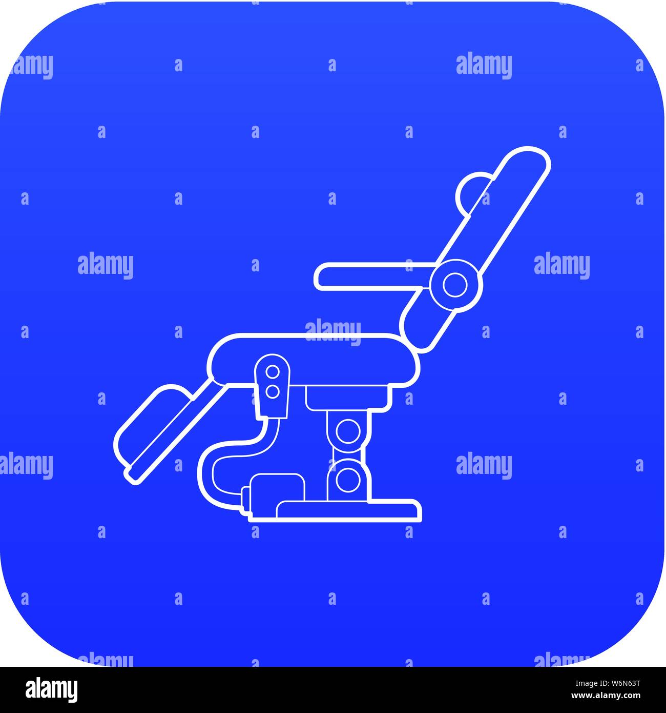 Dental chair icon blue vector Stock Vector Image & Art Alamy