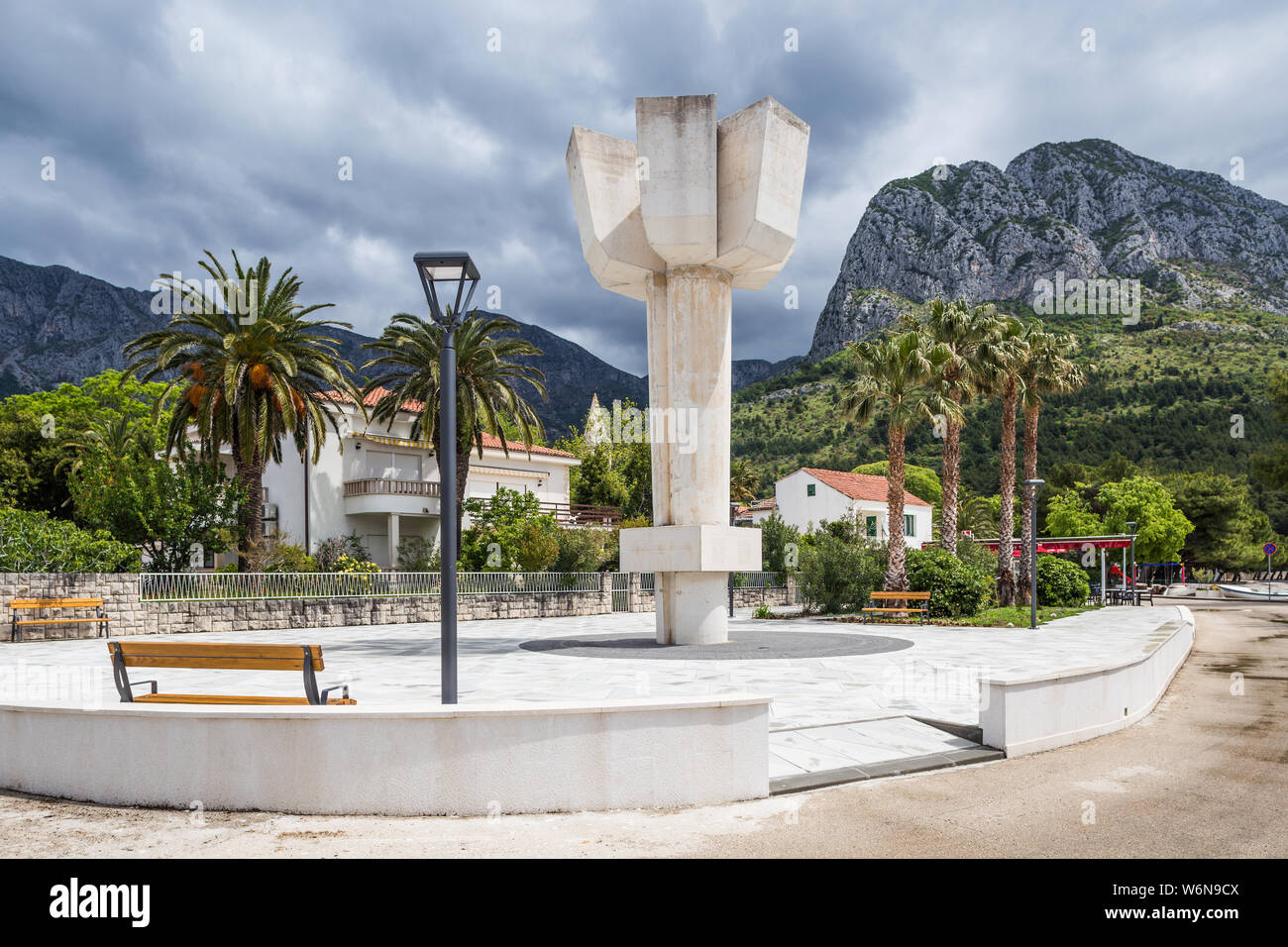 06 MAY 2019. Zaostrog, Croatia. Monument to the National Liberation War. Makarska Riviera Stock Photo