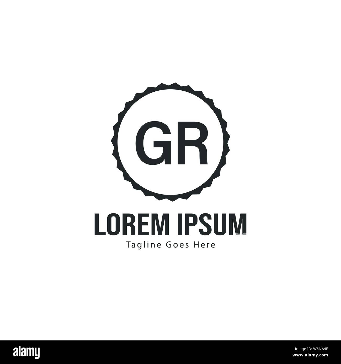 Modern gr logo vector vectors Black and White Stock Photos & Images - Alamy