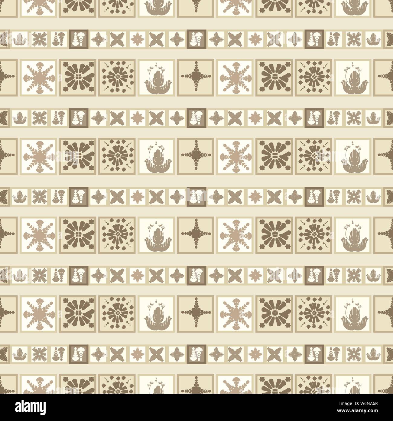 Vector ceramic tile pattern, abstract mosaic, seamless ornament Stock ...